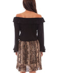 19" Ruffled Python Skirt - HC676