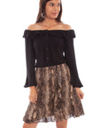 19" Ruffled Python Skirt - HC676