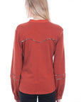 Embroidered Yoke L/s Blouse - HC682