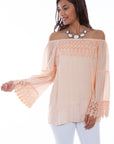 Peasant Blouse W/crochet Lace - HC695