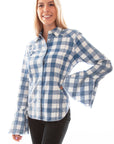 Plaid Bell Sleeve Top - HC753