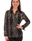 Velvet Button Down French Cuffs Blou - HC800