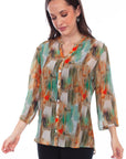 Multi Color Print Blouse - HC804