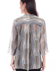 Pull Over Tie Neck Blouse W/tassle - HC807