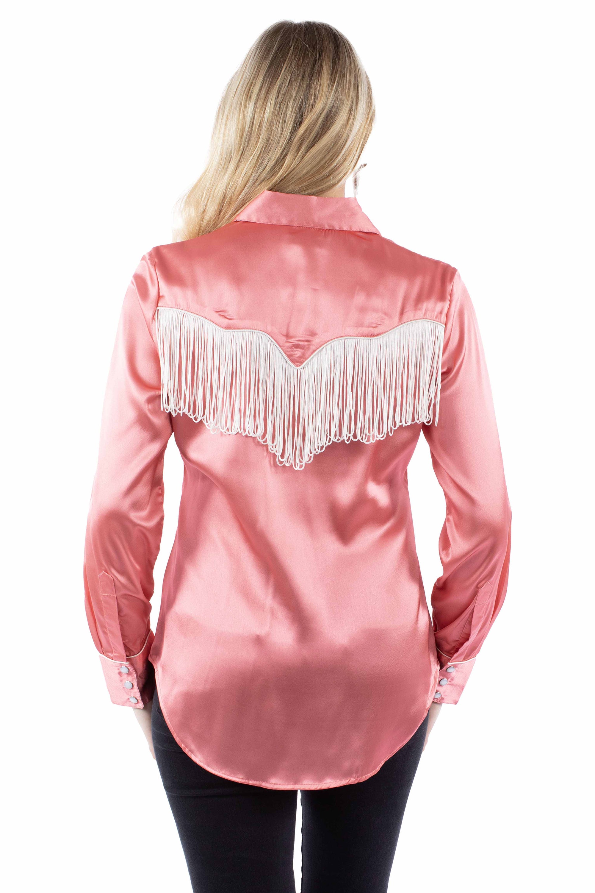 Solid Blouse With Piping/fringe - HC922
