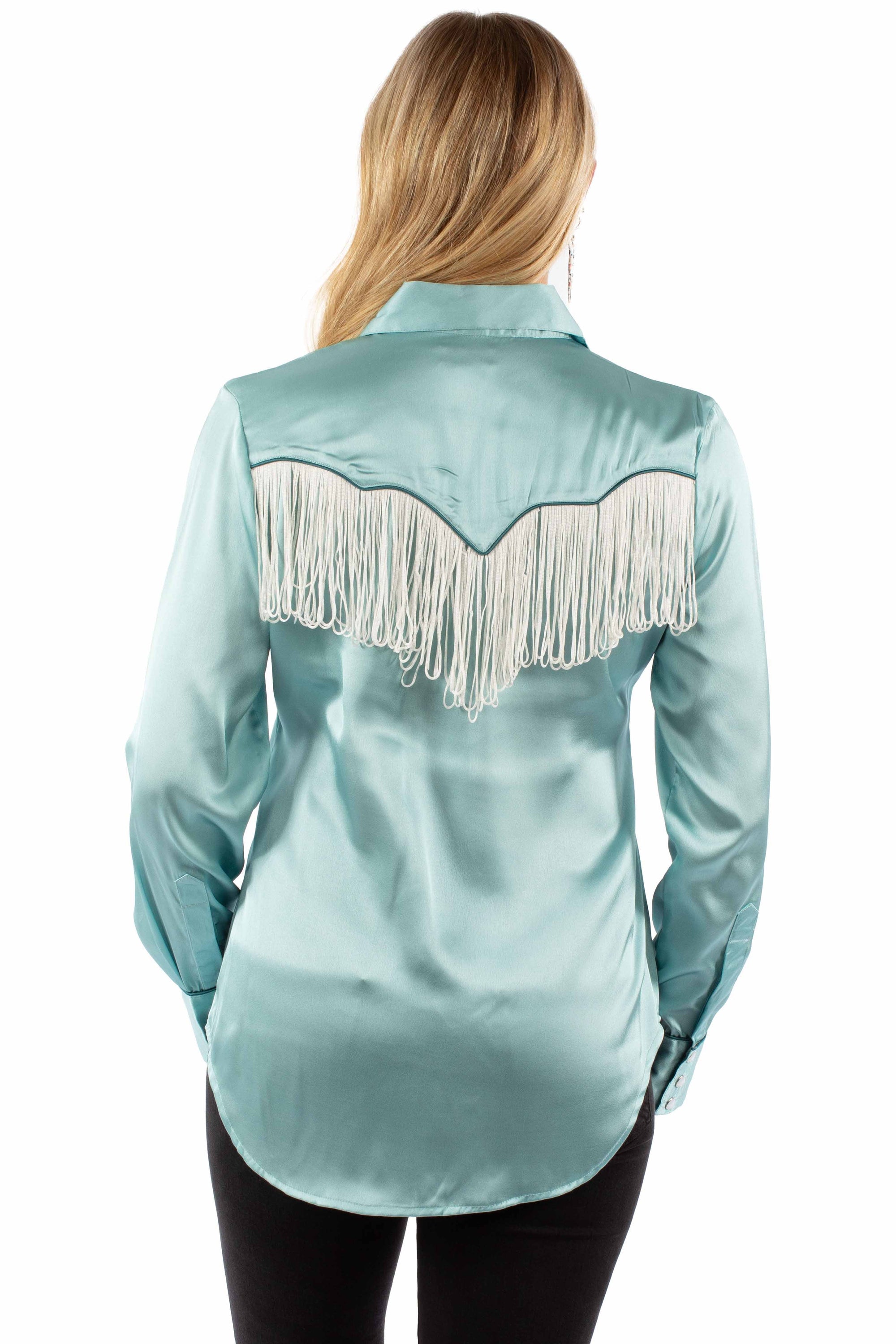 Solid Blouse With Piping/fringe - HC922