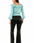 Snake Print Microfiber Bell Pants - HC993