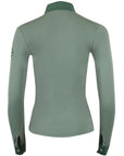 Roxana - Sage & Hunter Green Long Sleeve Riding Shirt