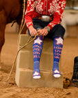 Long Live Cowgirls Red/Blue Performance Socks