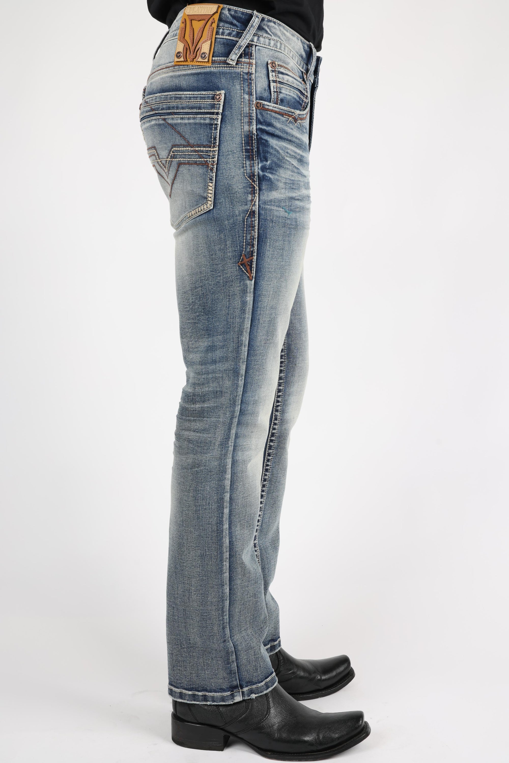Holt Men&#39;s Blue Boot Cut Jeans