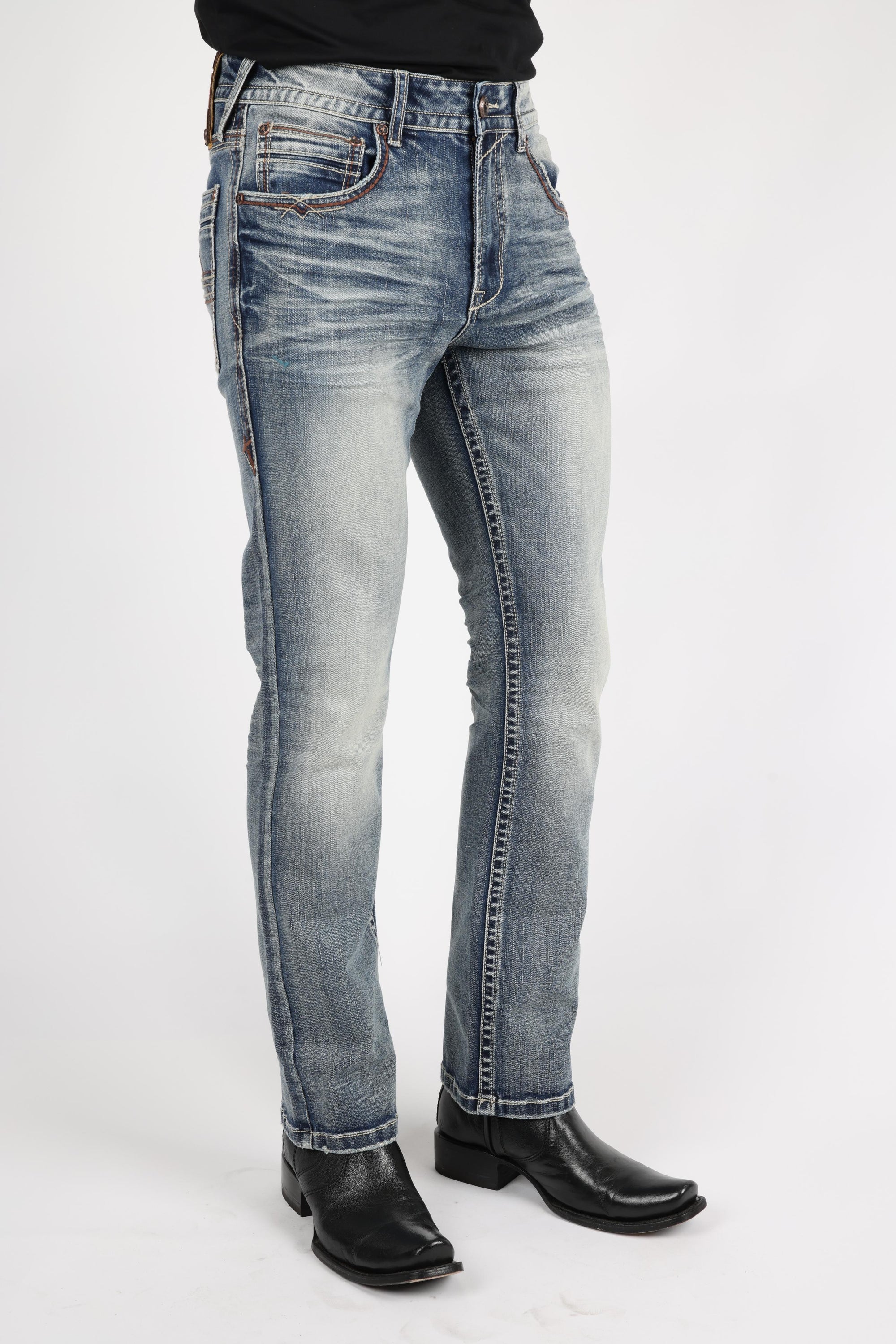 Holt Men&#39;s Blue Boot Cut Jeans