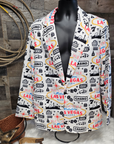 Yeehaw Cowboy Vegas Mens Western Blazer