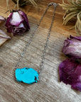 choker turquoise magnesite necklace