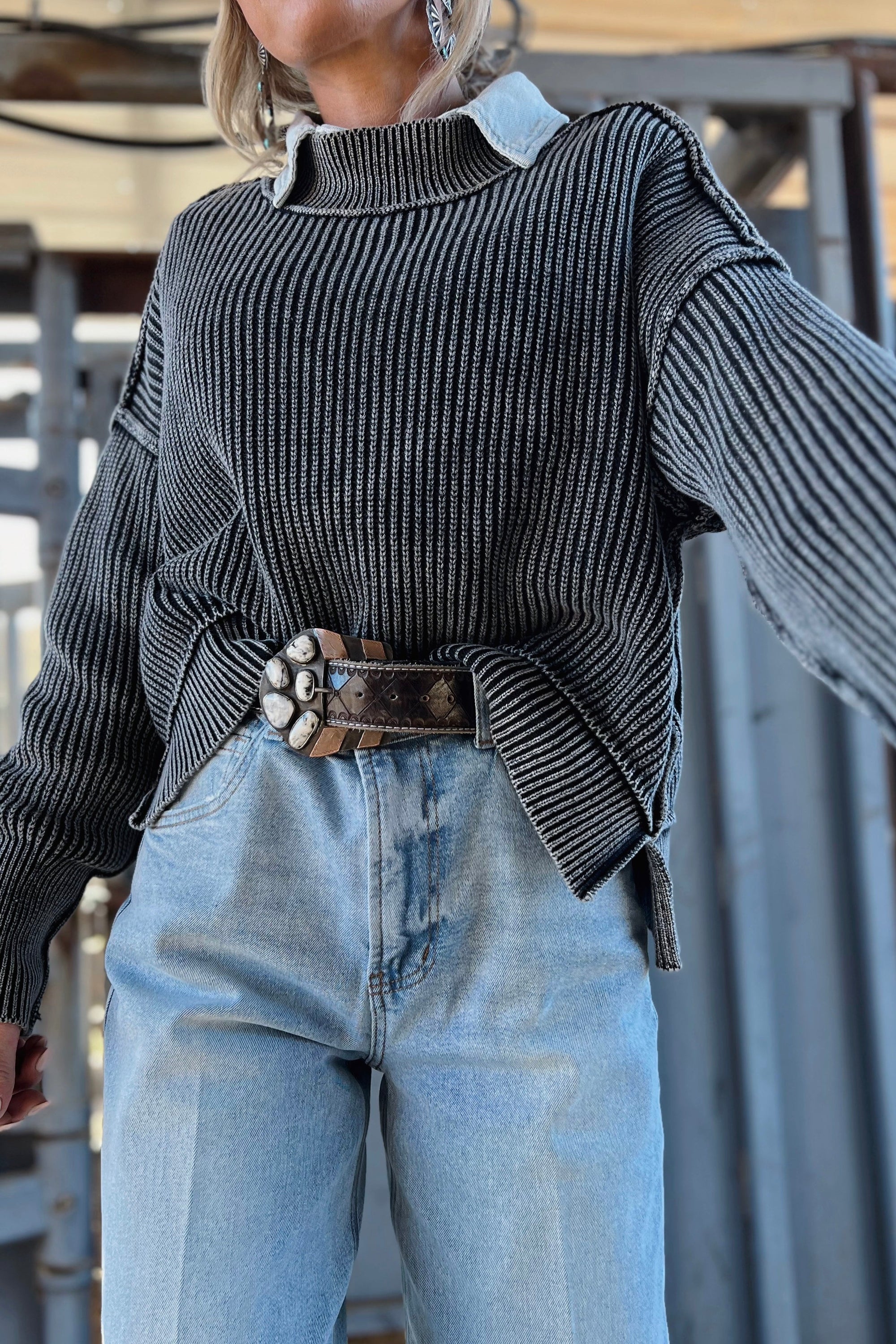 The Riana Oversized Cropped Sweater