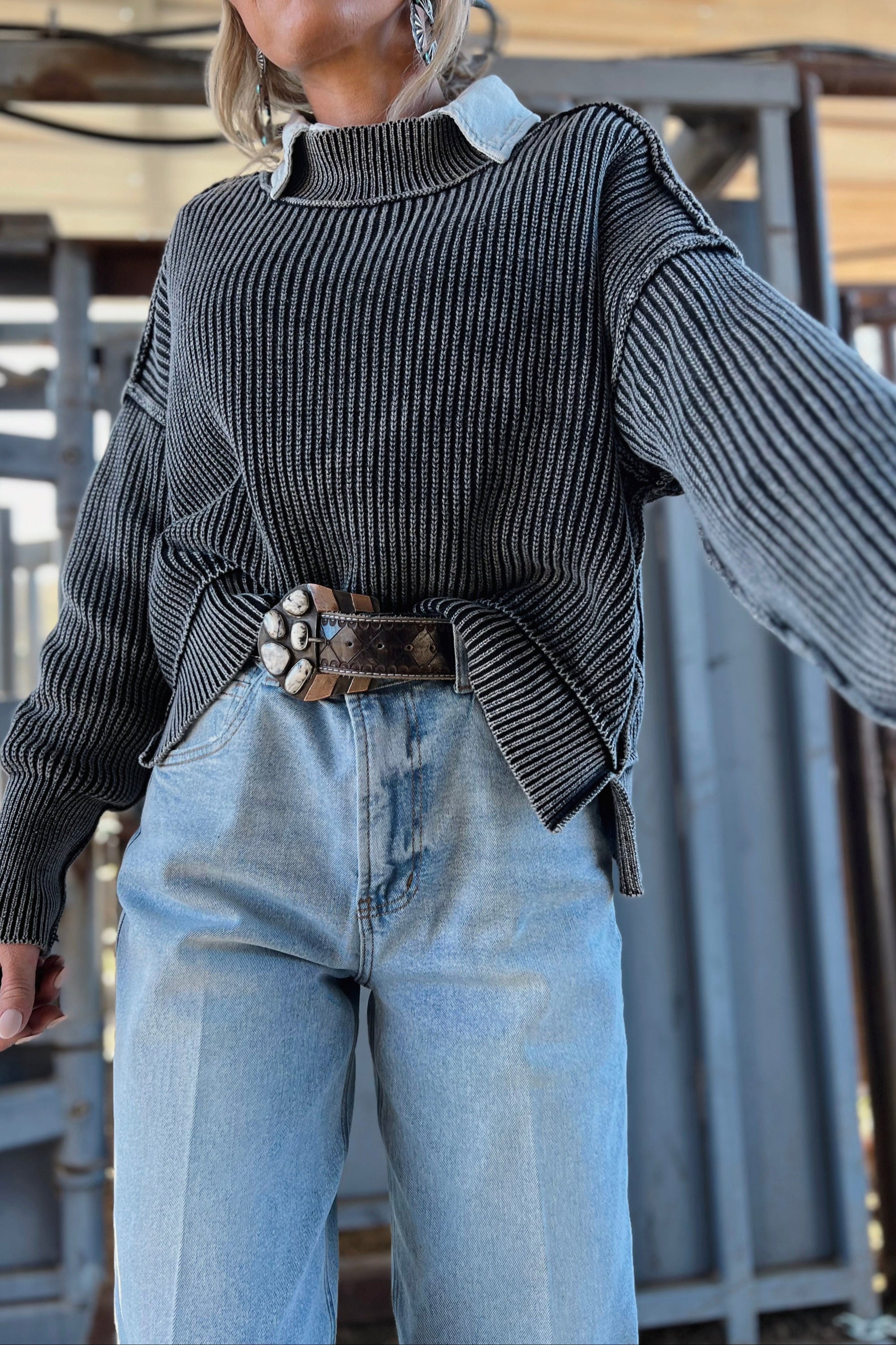 The Riana Oversized Cropped Sweater
