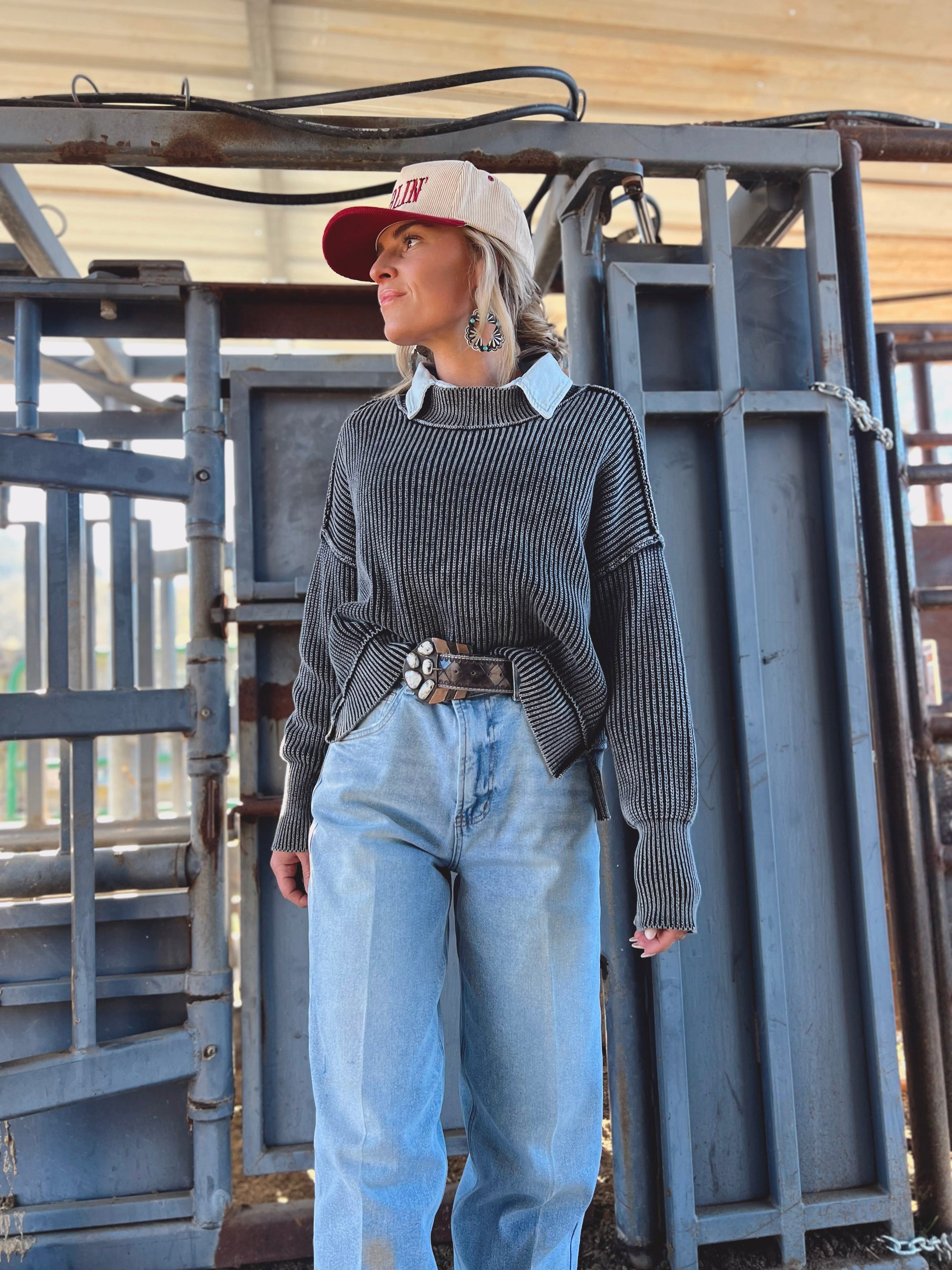 The Riana Oversized Cropped Sweater