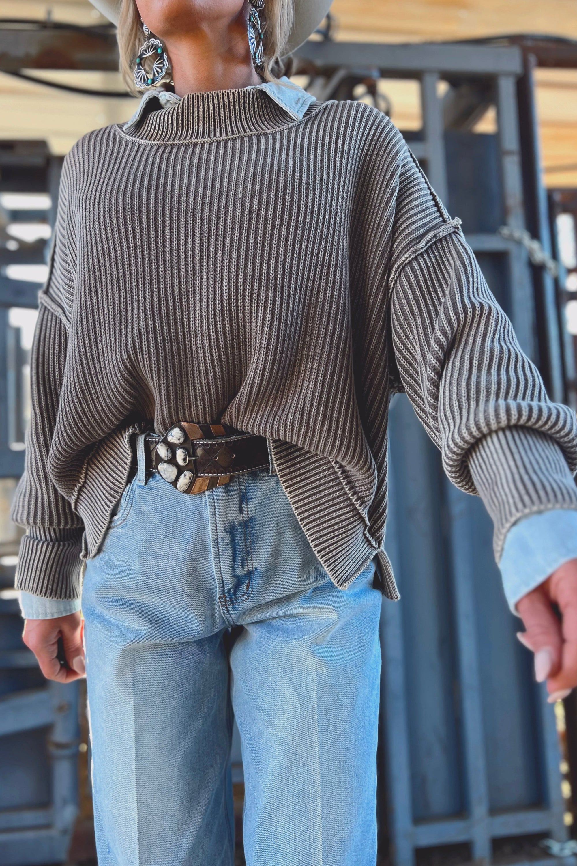 The Riana Oversized Cropped Sweater