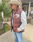 Cowboy in Desert Men's Puffy Vest