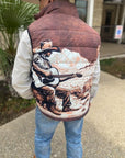 Cowboy in Desert Men's Puffy Vest