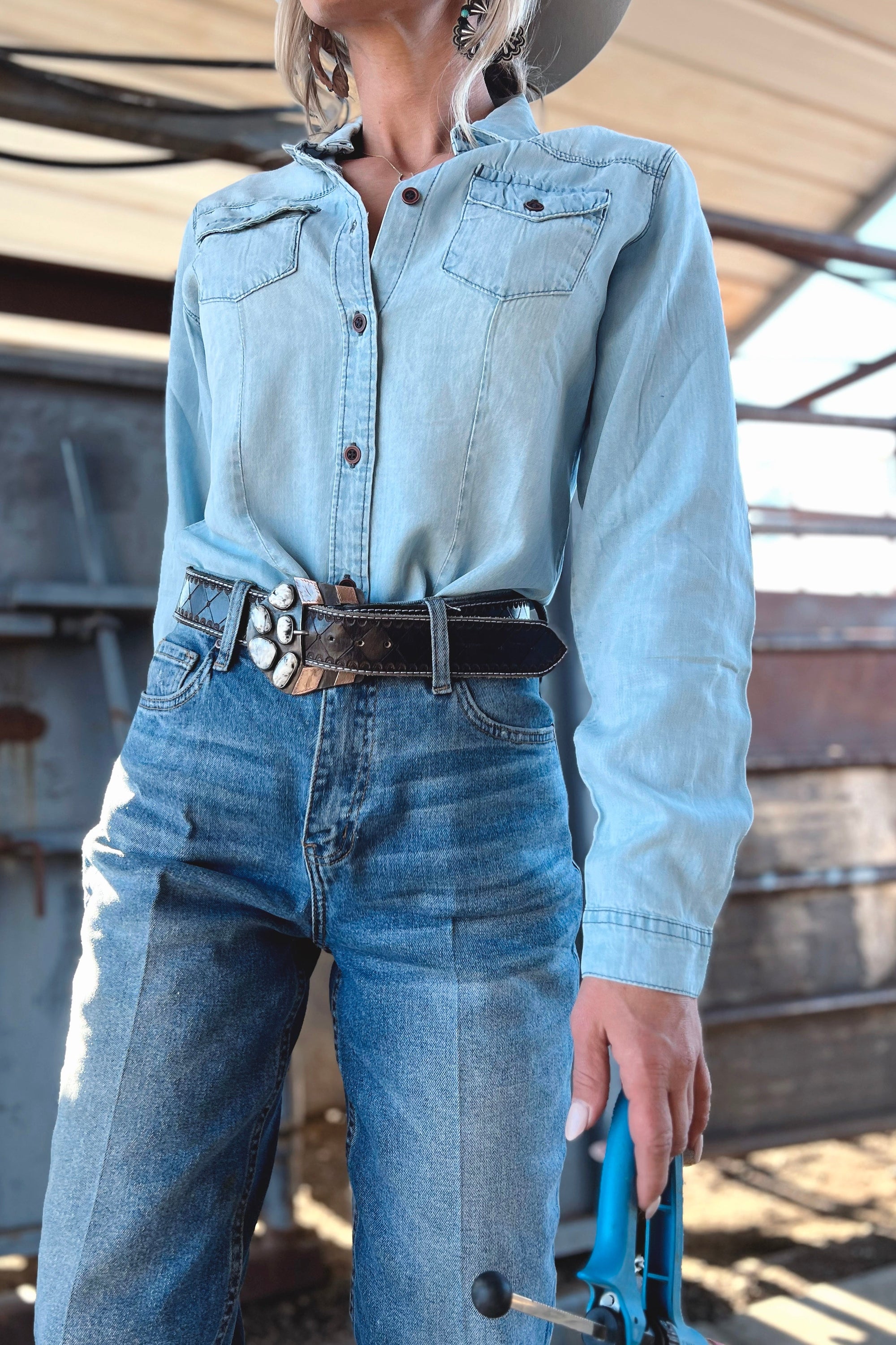 The Heidi Denim Top