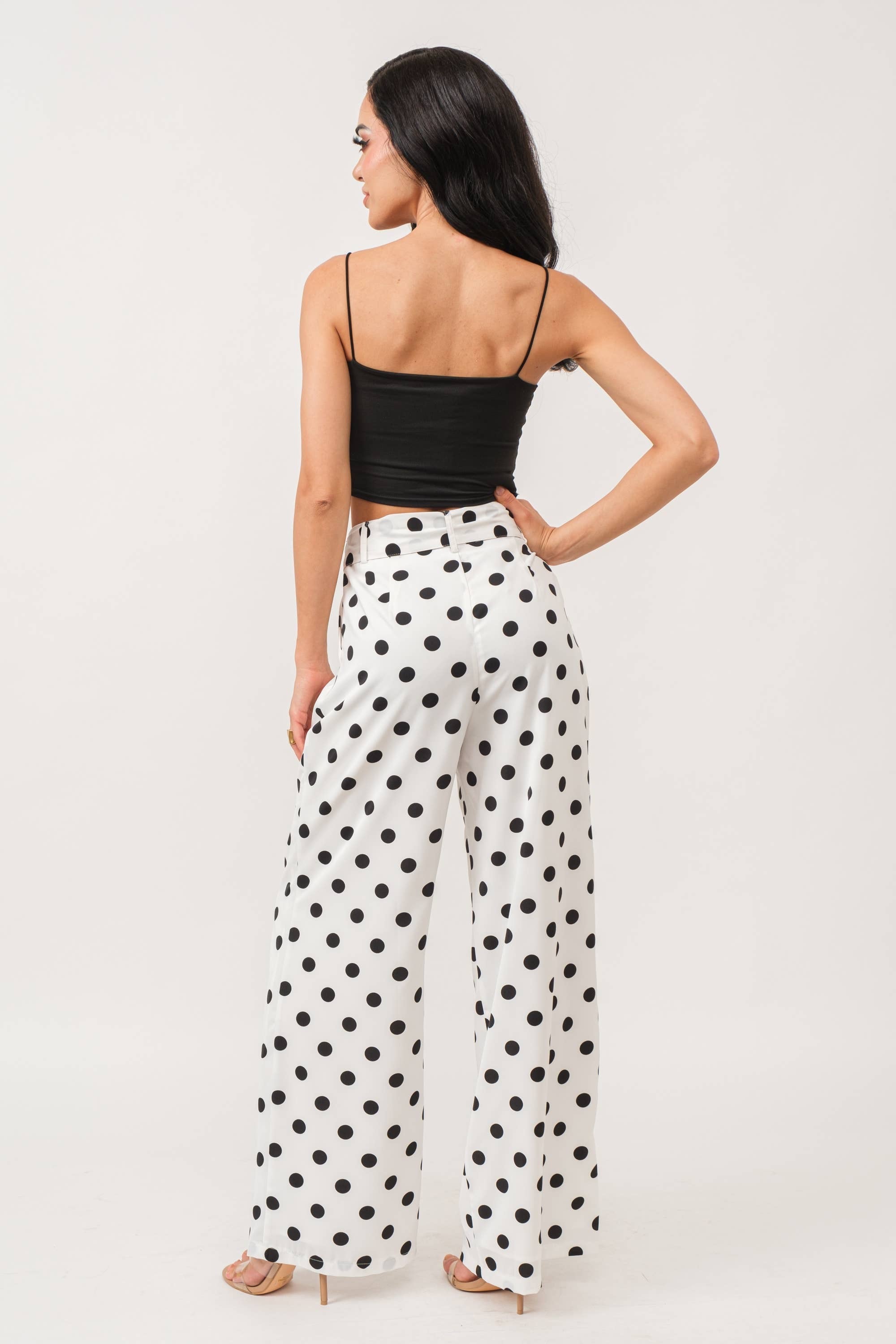 Long sleeve polka dot blazer and pants set