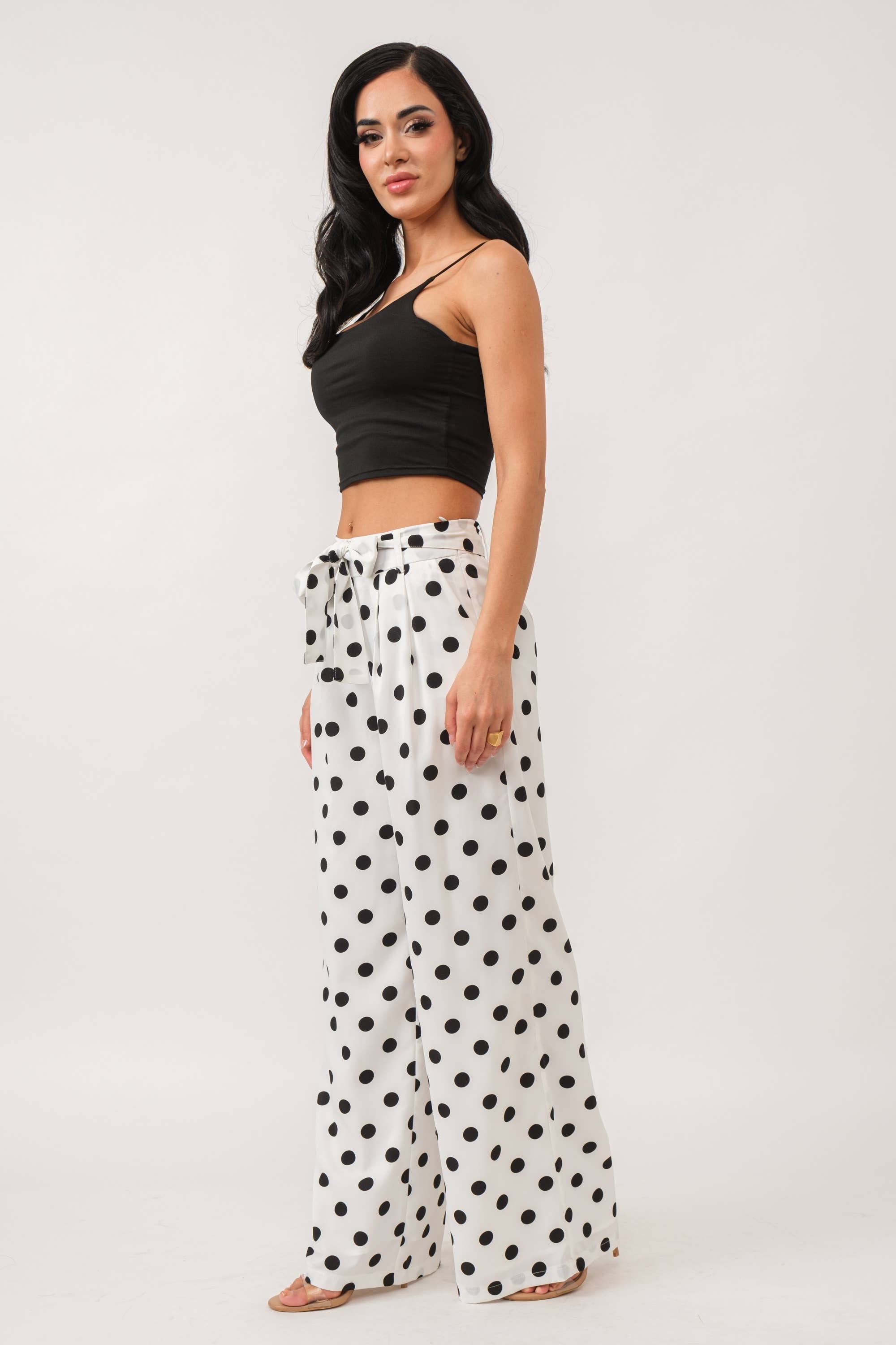 Long sleeve polka dot blazer and pants set