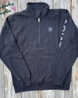 Ariat Women's Black Logo 1/2 Zip Sweatshirt
