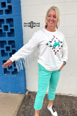 Casanova Sequin Fringe Sweater 1