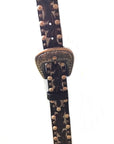 Tri Colored Adjustable Belt Headstall