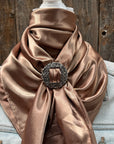 35X35" Solid Tan Wild Rag / Scarf WRS7 - Buckle Wild Rag Slides - Assorted