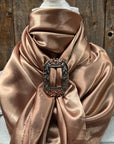 35X35" Solid Tan Wild Rag / Scarf WRS7 - Buckle Wild Rag Slides - Assorted