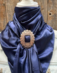 35X35" Solid Dark Blue Wild Rag / Scarf WRS9 - Buckle Wild Rag Slides - Assorted