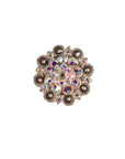 Antique Silver AB Crystal Conchos - Sizes from 1"- 3" and Buckles