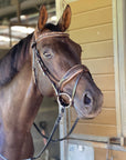 The Sun King Brown Patent Leather Snaffle Bridle