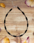 Sterling Silver Pearl &amp; Black Onyx Necklace – 16”