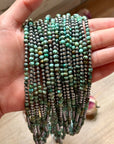 Sterling Silver & African Turquoise Necklace – 19”
