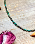 Sterling Silver & African Turquoise Necklace – 19”