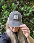 Whiskey Is My Spirit Animal Distressed Snap Back Trucker Hat