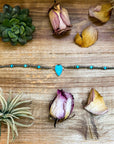 Sterling Silver & Turquoise Choker – 13” + Extender – In-House Silversmithing – Real Turquoise & Spiny Oyster Options
