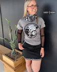 Howdy Hereford Mesh Sleeve Top