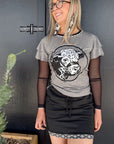 Howdy Hereford Mesh Sleeve Top