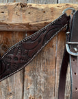Floral Tooled Dark Oil Pony Tack Set 
