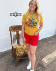 RED- Shenandoah Stud Shorts