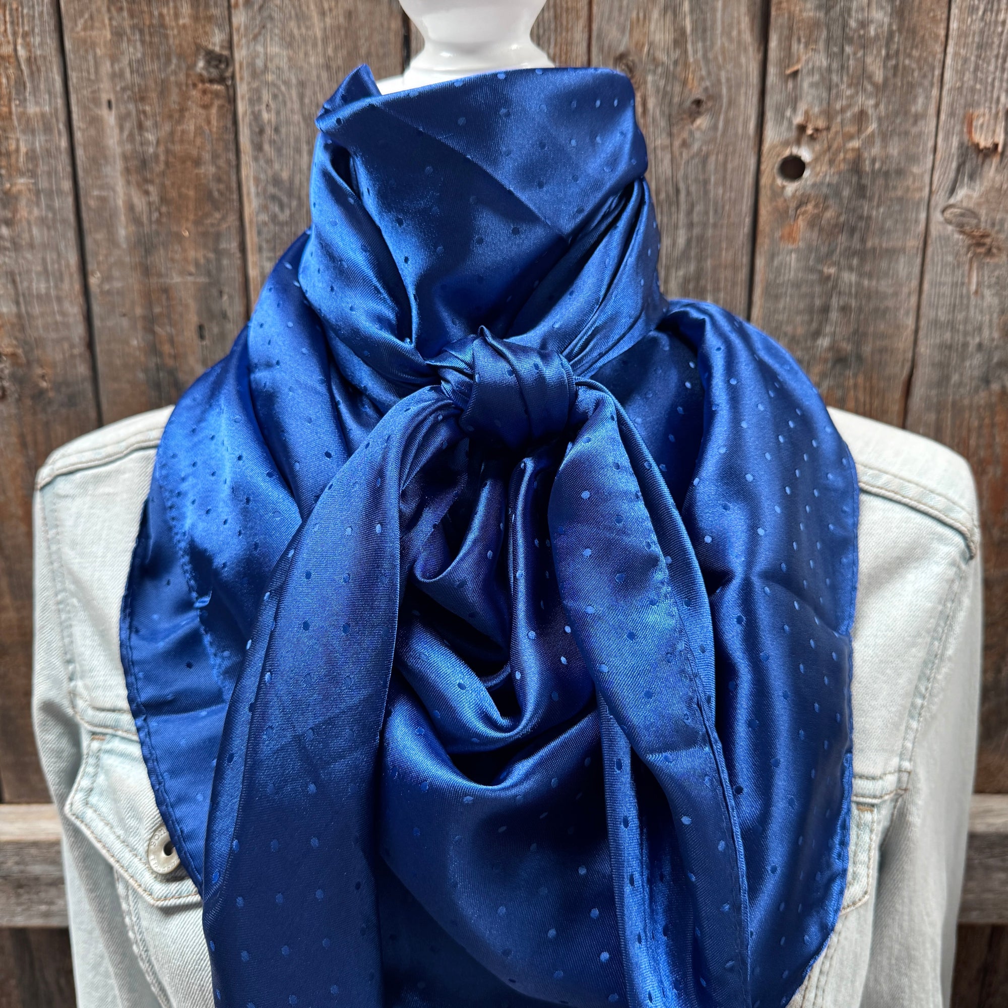 42X42&quot;  Cobalt Jacquard XL Wild Rag / Scarf WR3504