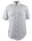 Flying R Ranchwear - Western Classic Solids - White Twill - Short Sleeve