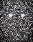 Dixie Stud Hoop Fashion Earrings - Copper