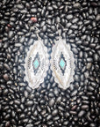 Largo Aztec Dangle Fashion Earrings - Turquoise
