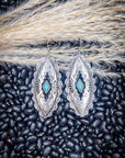 Largo Aztec Dangle Fashion Earrings - Turquoise