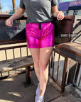 Pink Metallic Shorts