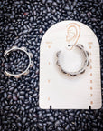 Austin Bubble Stud Hoop Fashion Earring - Silver